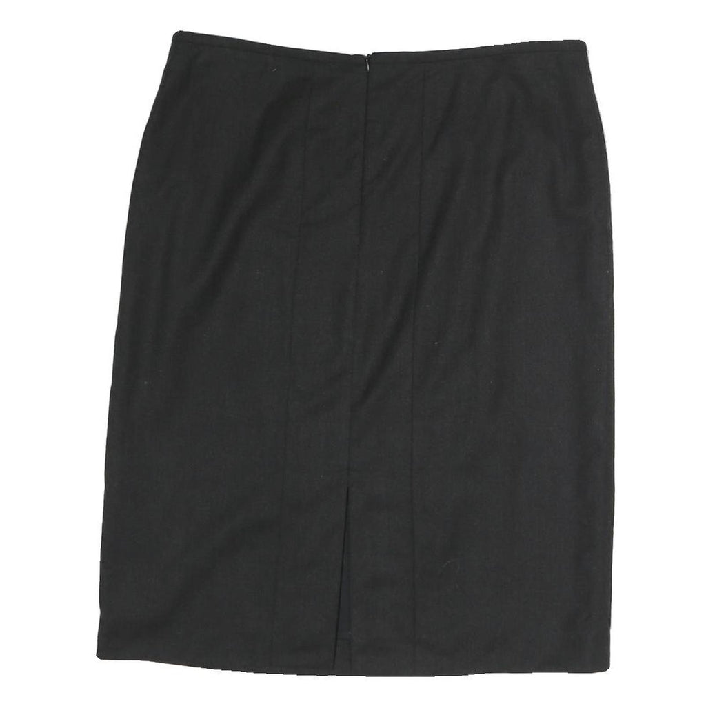 ARMANI COLLEZIONI Womens Black Pencil Knee Length Cotton Blend Skirt M Office