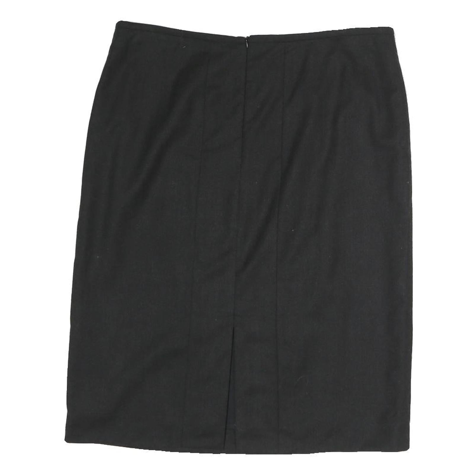 ARMANI COLLEZIONI Womens Black Pencil Knee Length Cotton Blend Skirt M Office