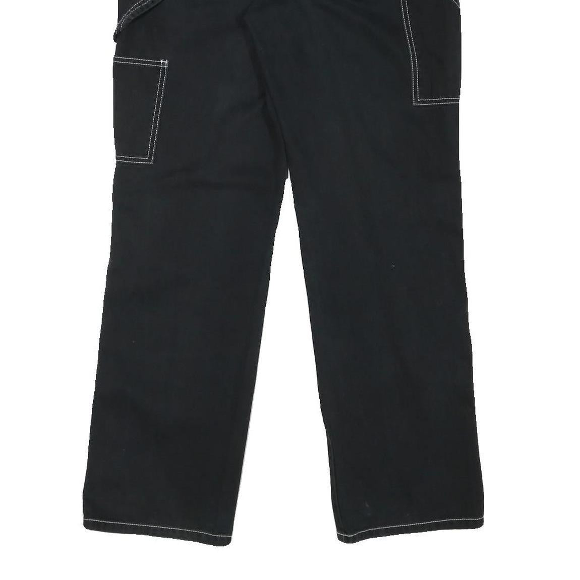 DICKIES Womens Cotton Blend Black Regular Straight Trousers W30 L30 Workwear Zip