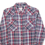 TOMMY HILFIGER Mens Blue Red Check Shirt S Long Sleeve Casual Cotton Blend
