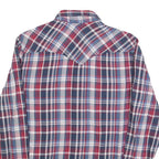 TOMMY HILFIGER Mens Blue Red Check Shirt S Long Sleeve Casual Cotton Blend