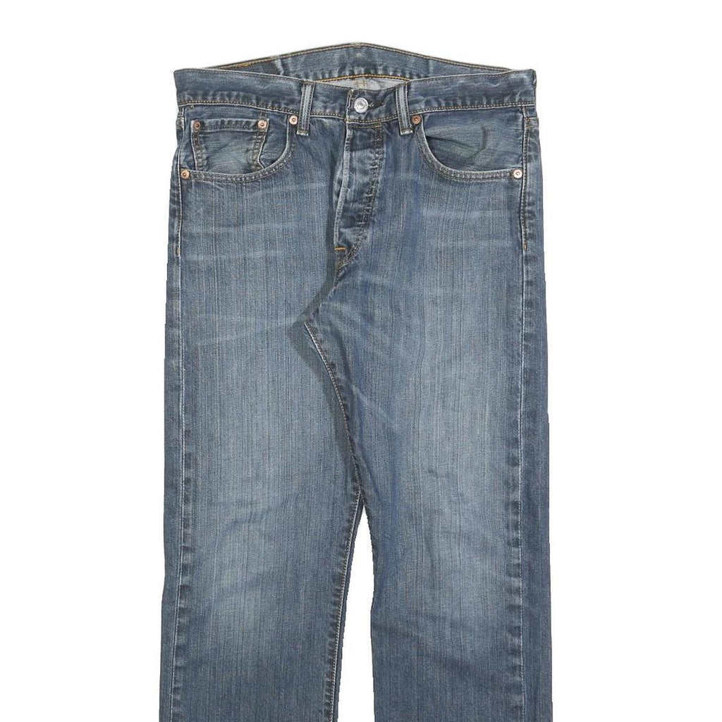 LEVI'S 501 Mens Jeans Blue Regular Straight Denim Medium W31 L30 Classic Button