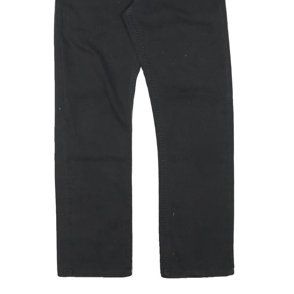 DICKIES Mens Black Cotton Blend Regular Straight Trousers W30 L29 Workwear