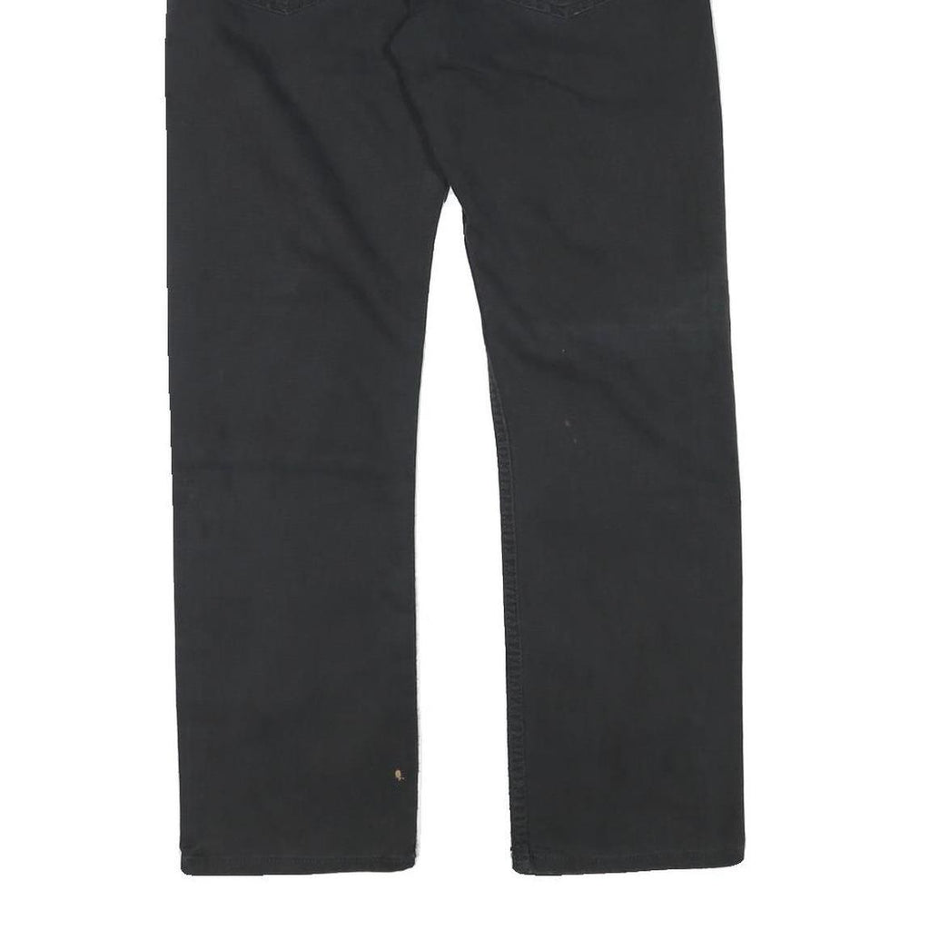 DICKIES Mens Black Cotton Blend Regular Straight Trousers W30 L29 Workwear