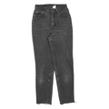 LEVI'S 512 Tapered Womens Jeans Black Slim Tapered Denim Medium W24 L28 Raw Hem