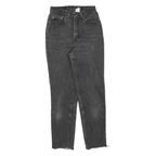 LEVI'S 512 Tapered Womens Jeans Black Slim Tapered Denim Medium W24 L28 Raw Hem