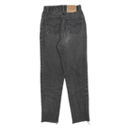 LEVI'S 512 Tapered Womens Jeans Black Slim Tapered Denim Medium W24 L28 Raw Hem