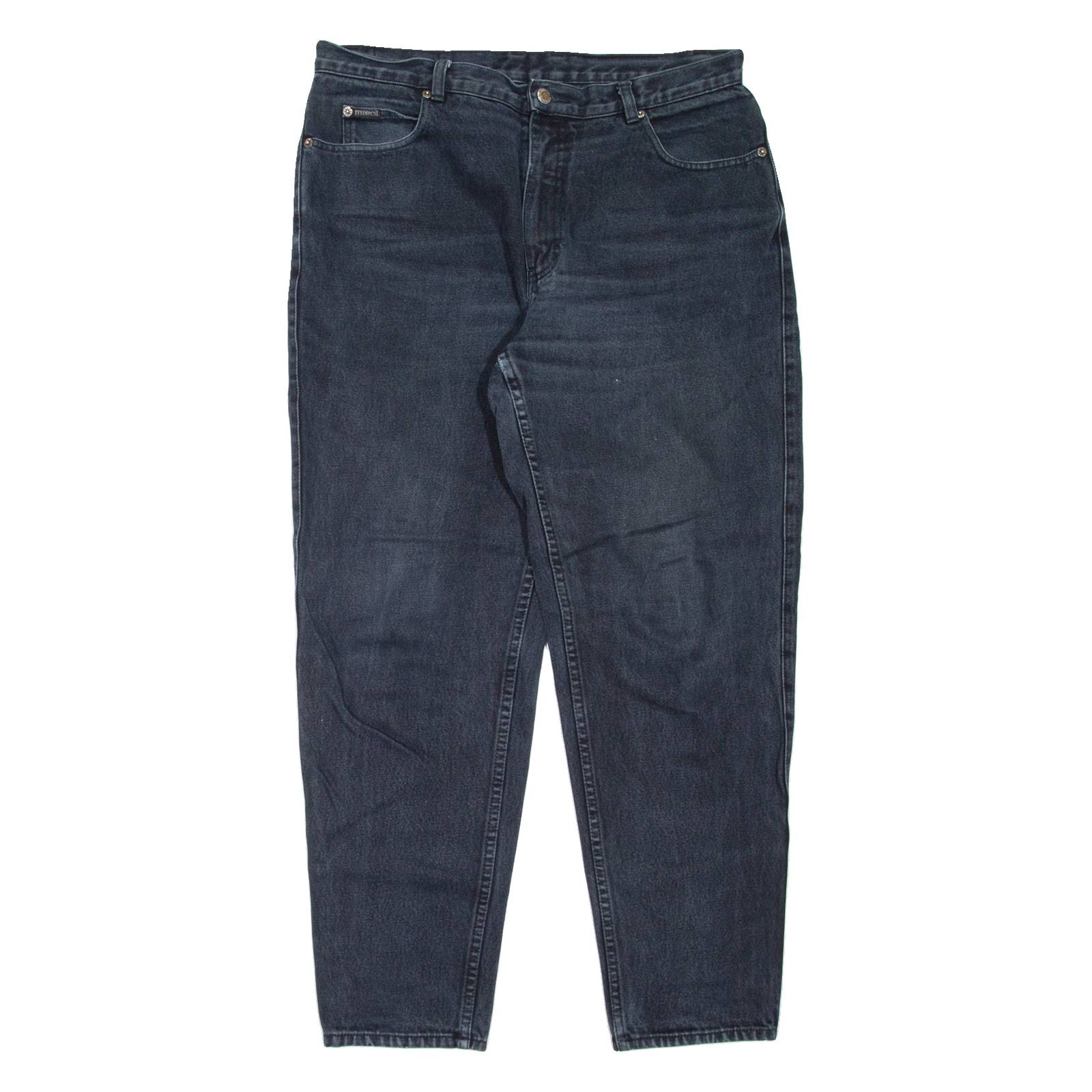 TEDDY'S Womens Jeans Black Regular Mom W34 L30