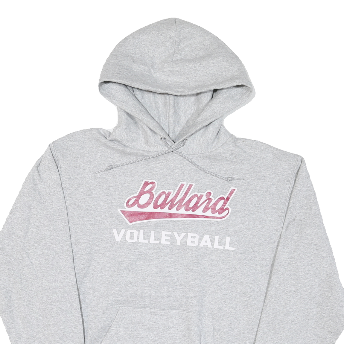 CHAMPION Mens Grey Ballard Volleyball Hoodie M Cotton Blend Pullover Sweatshirt