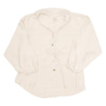 ZEBRA Elasticated Adjustable Waist Womens Blouse Beige Collared Long Sleeve M