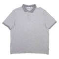 CALVIN KLEIN Mens Polo Shirt Grey Striped M