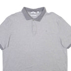CALVIN KLEIN Mens Polo Shirt Grey Striped M