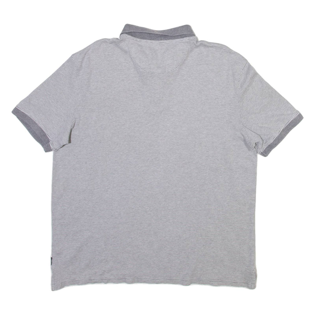 CALVIN KLEIN Mens Polo Shirt Grey Striped M