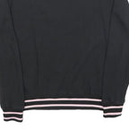 FILA Womens Black Cotton Blend Sweatshirt M Crew Neck Colourful Logo Casual