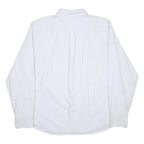 POLO RALPH LAUREN Mens White & Grey Striped Shirt 2XL Cotton Button Down Collar