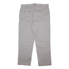 DICKIES Mens Cotton Blend Grey Regular Straight Trousers W38 L30 Workwear Zip