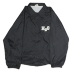 AUBURN Mens Black Jacket XL Polyester Blend Button Plain Lightweight