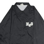 AUBURN Mens Black Jacket XL Polyester Blend Button Plain Lightweight
