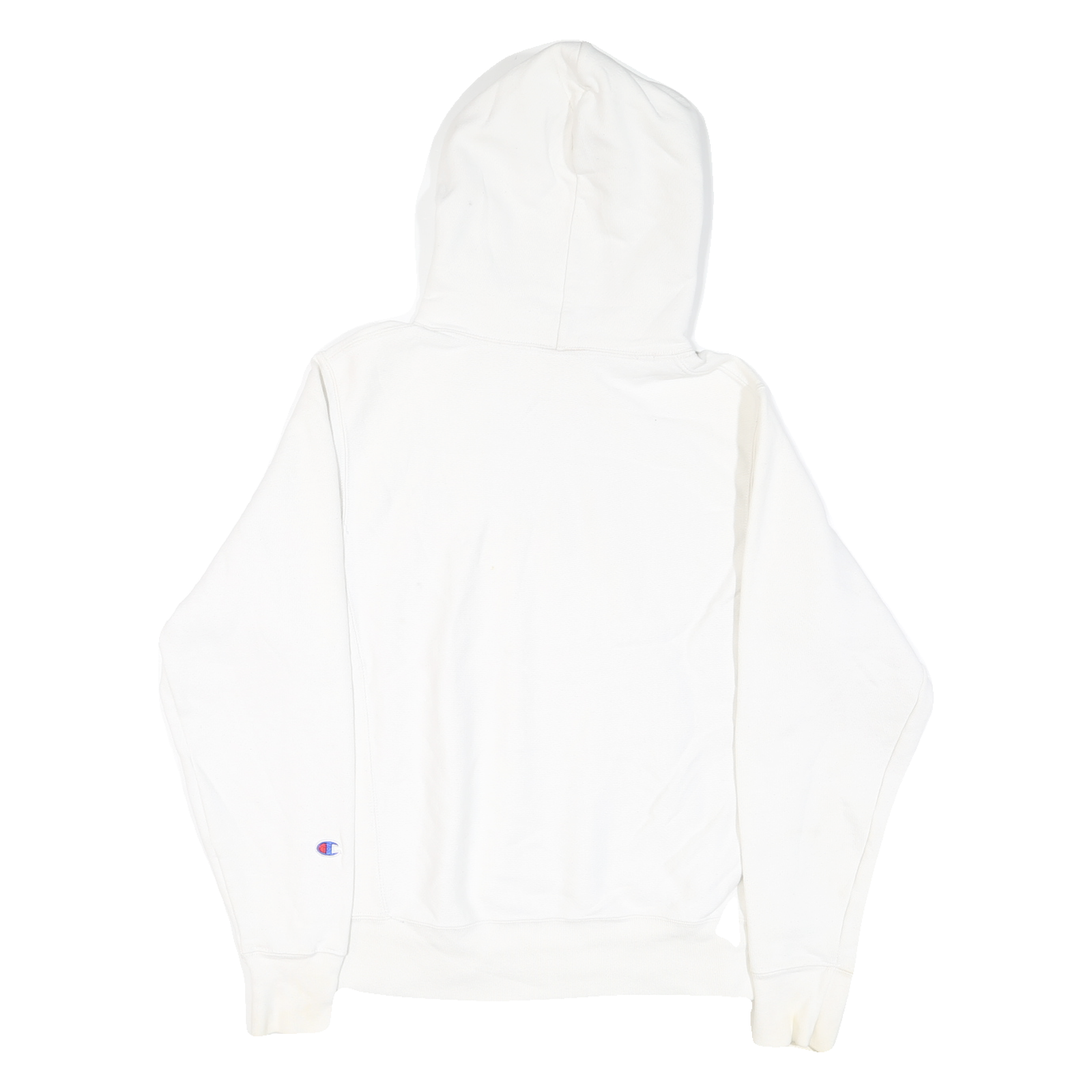 CHAMPION Mens White Pullover Hoodie S Cotton Blend Casual Comfortable