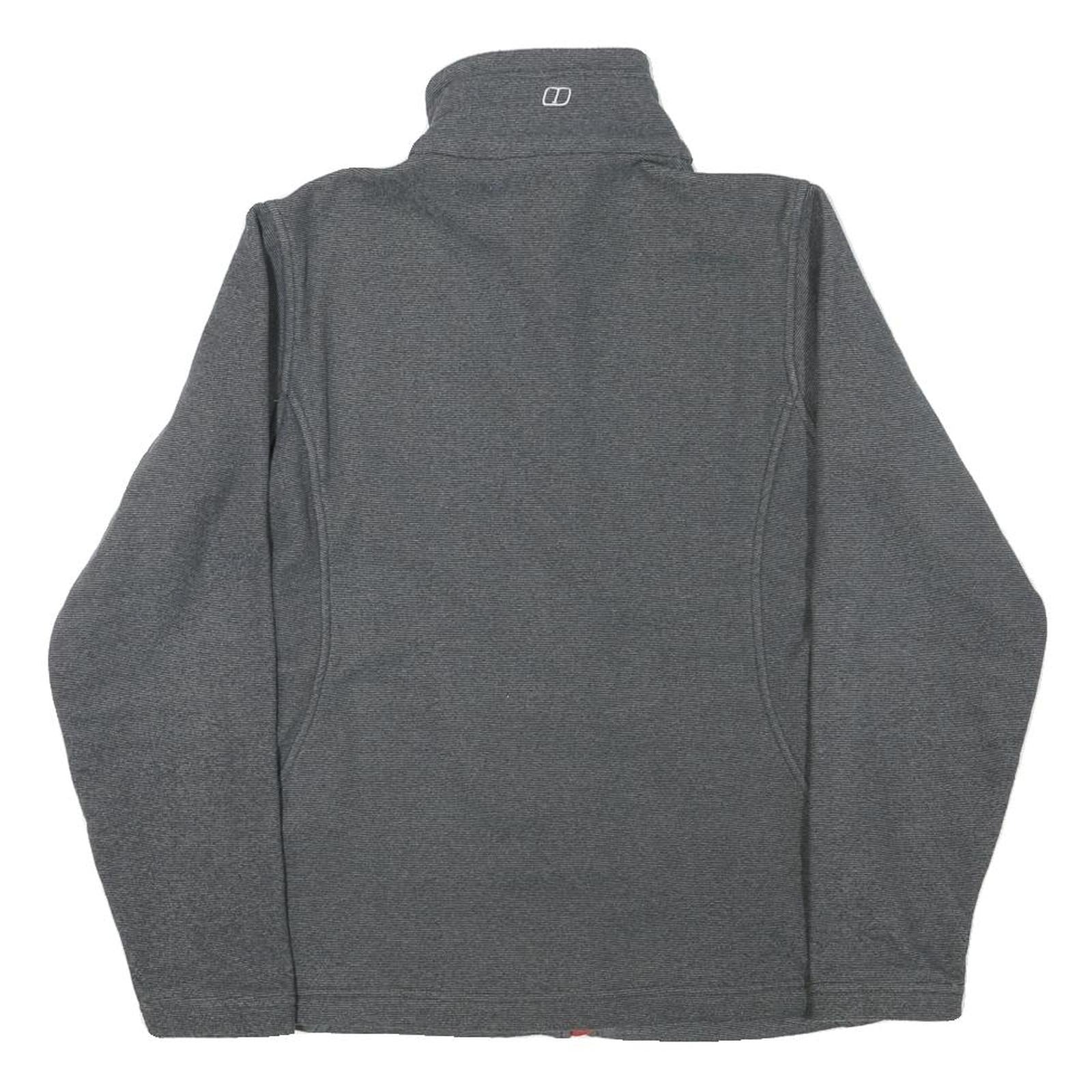 BERGHAUS Womens Grey Jacket UK 12 Polyester Blend Zip Outdoor Casual