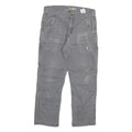 CARHARTT Mens Cotton Blend Grey Relaxed Fit Straight Leg Trousers W32 L27