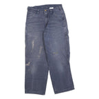 CARHARTT Mens Cotton Blend Blue Regular Straight Trousers W31 L27 Workwear