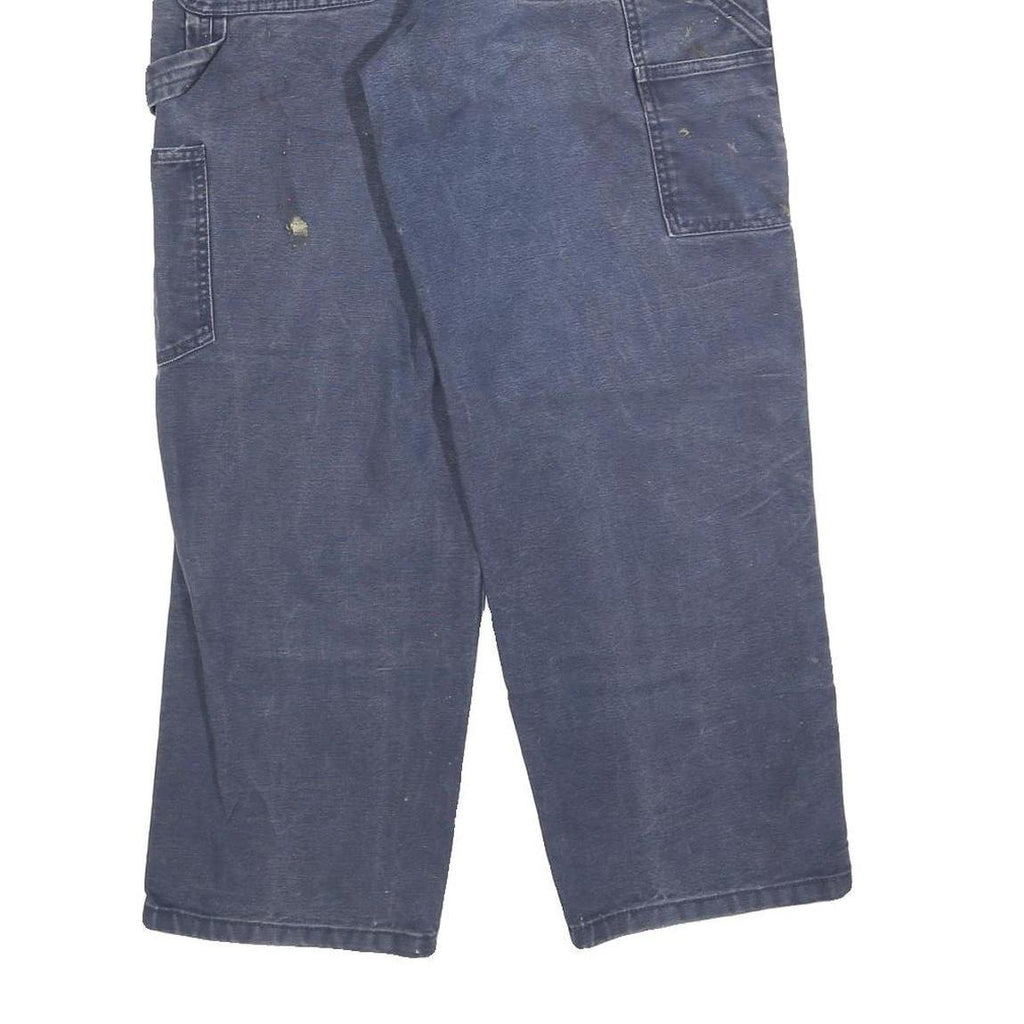 CARHARTT Mens Cotton Blend Blue Regular Straight Trousers W31 L27 Workwear