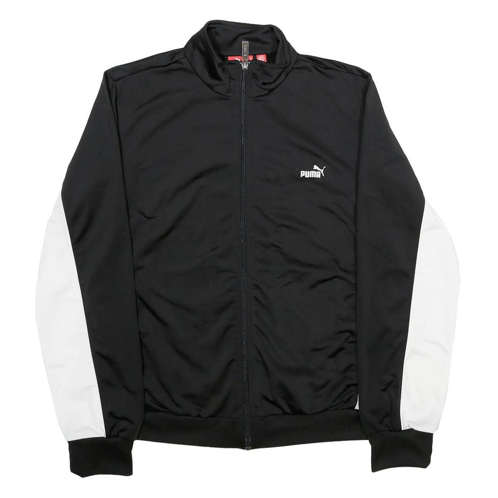 PUMA Womens Black & White Zip Jacket UK 16 Polyester Track Sportswear