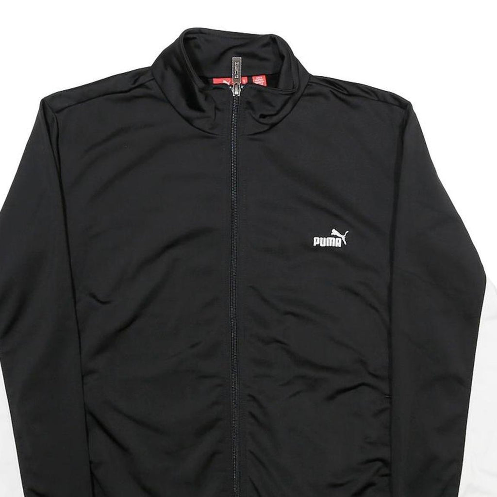 PUMA Womens Black & White Zip Jacket UK 16 Polyester Track Sportswear
