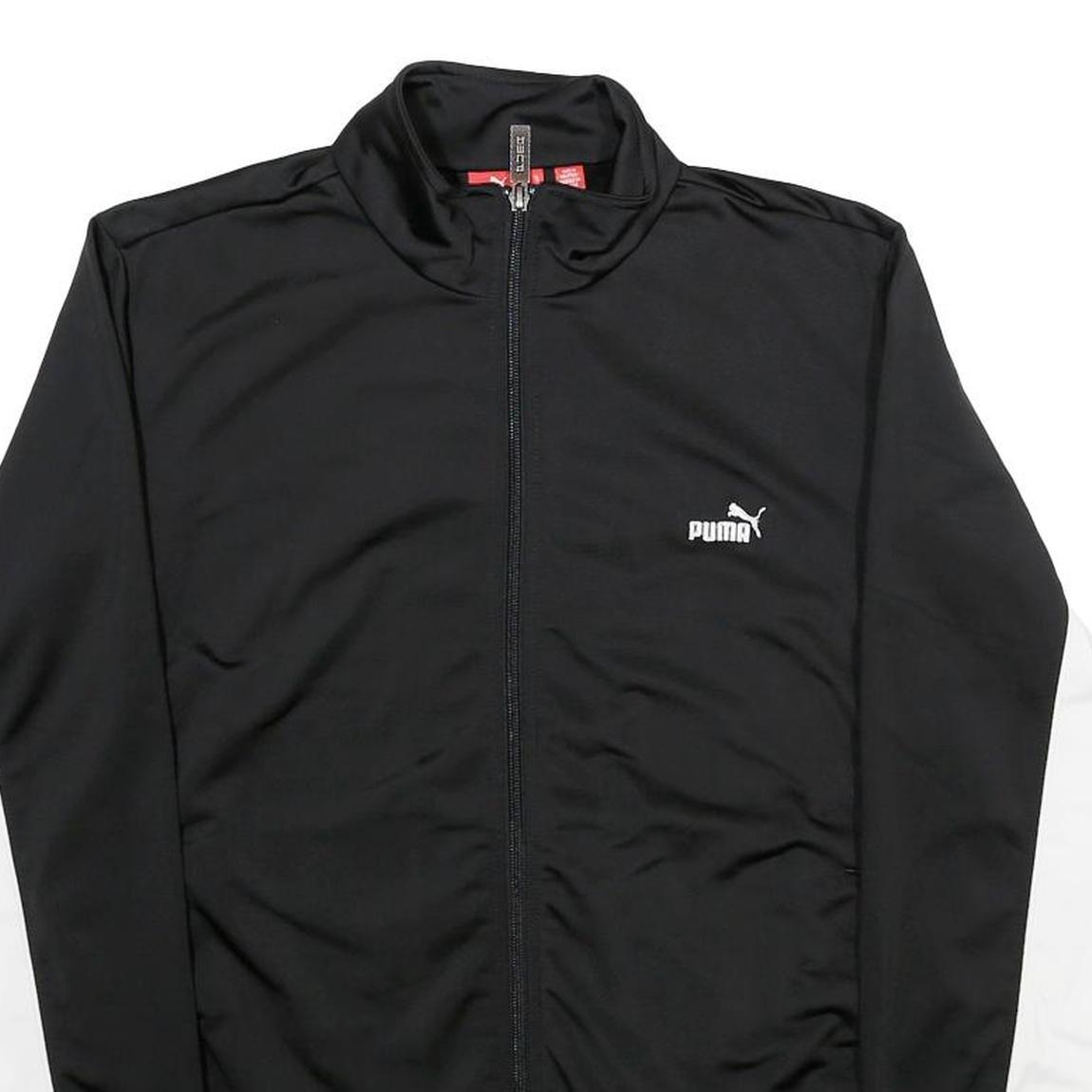 PUMA Womens Black & White Zip Jacket UK 16 Polyester Track Sportswear