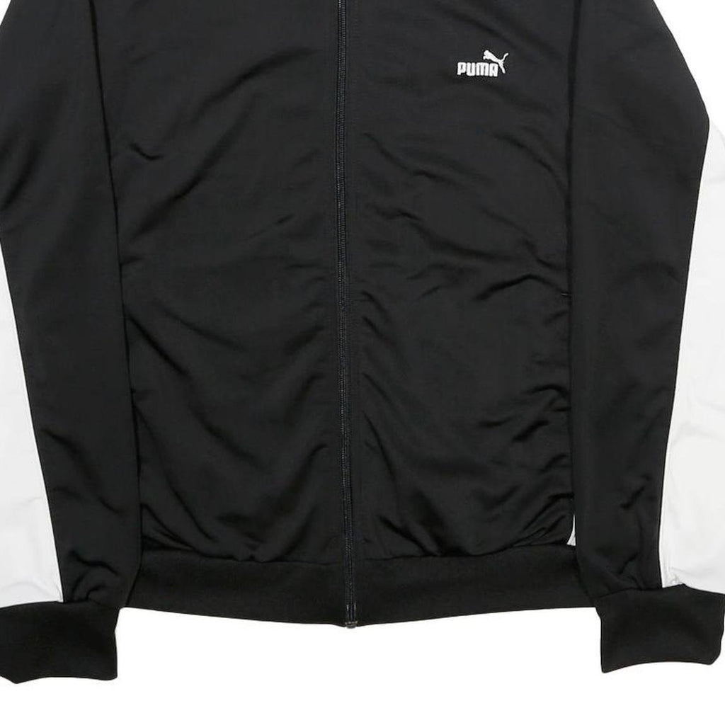 PUMA Womens Black & White Zip Jacket UK 16 Polyester Track Sportswear