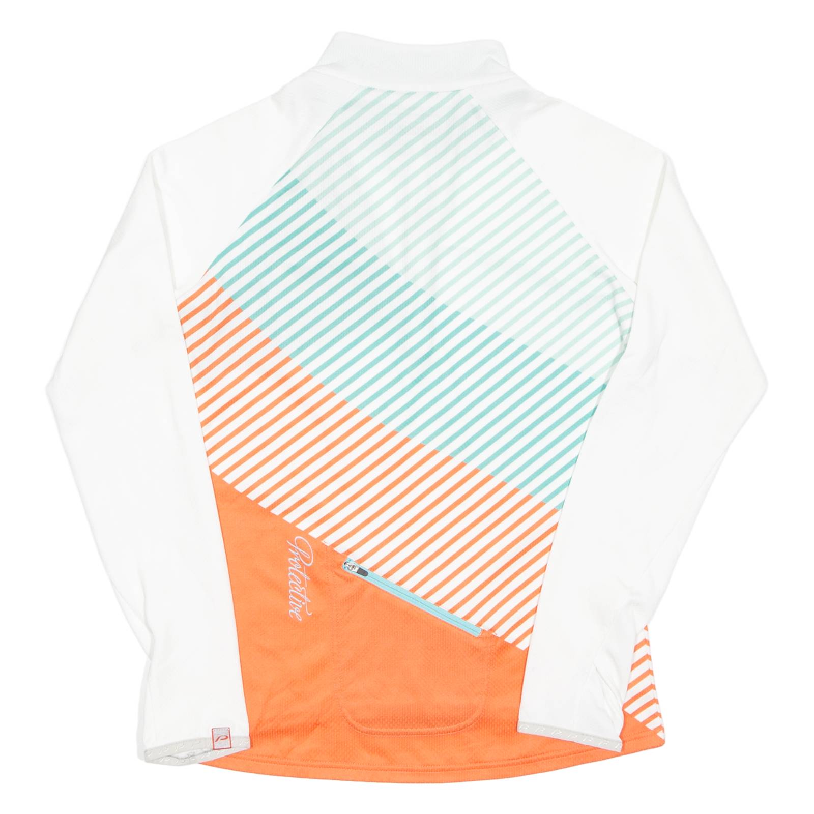 Cycling Womens Jersey Orange Long Sleeve 1/4 Zip M