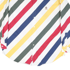 TOMMY HILFIGER Mens White Green Red Yellow Striped Shirt XL Button-Down Collar