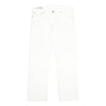 POLO RALPH LAUREN Mens White Regular Straight Denim Medium W36 L32 Cotton Zip
