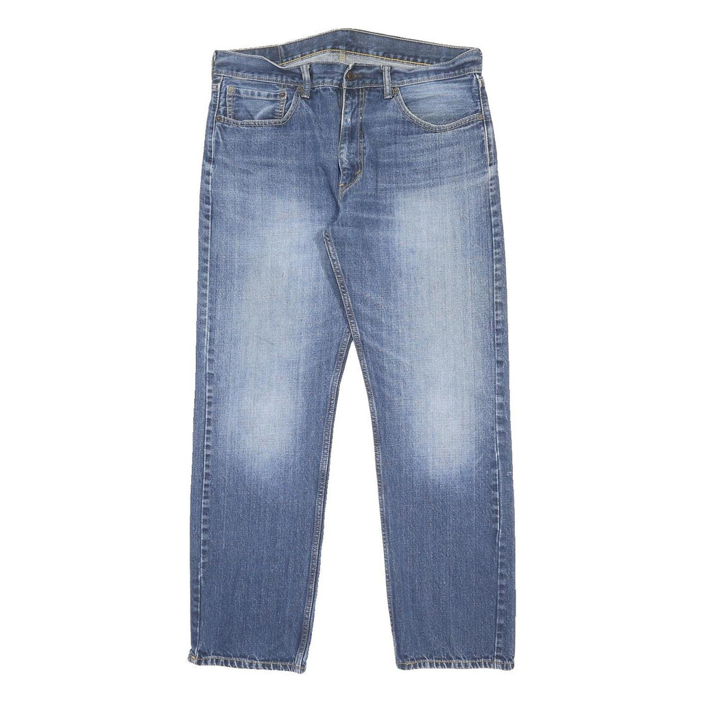 LEVI'S 505 Mens Jeans Blue Regular Straight Denim Medium W36 L32 Classic Fit Zip