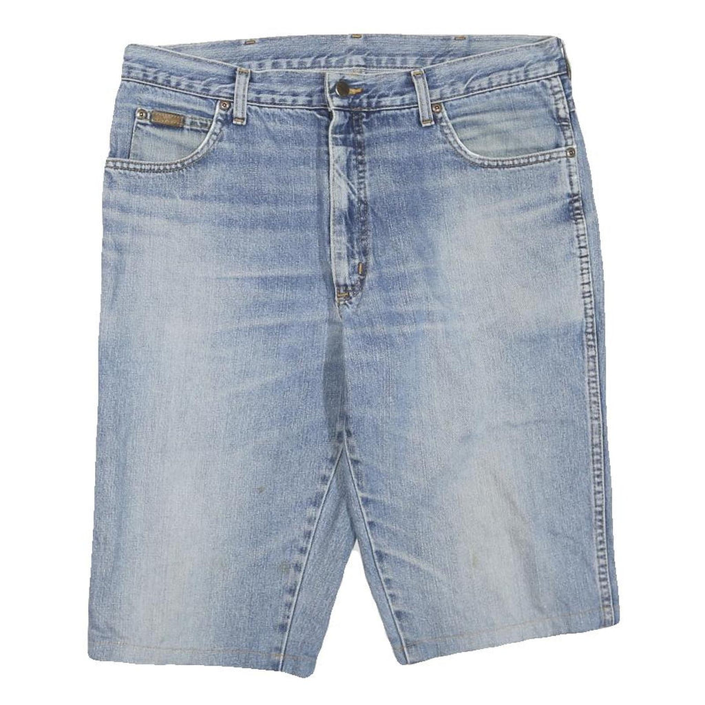 WRANGLER Womens Shorts Blue Denim L W36 Casual Cotton Blend Classic Fit