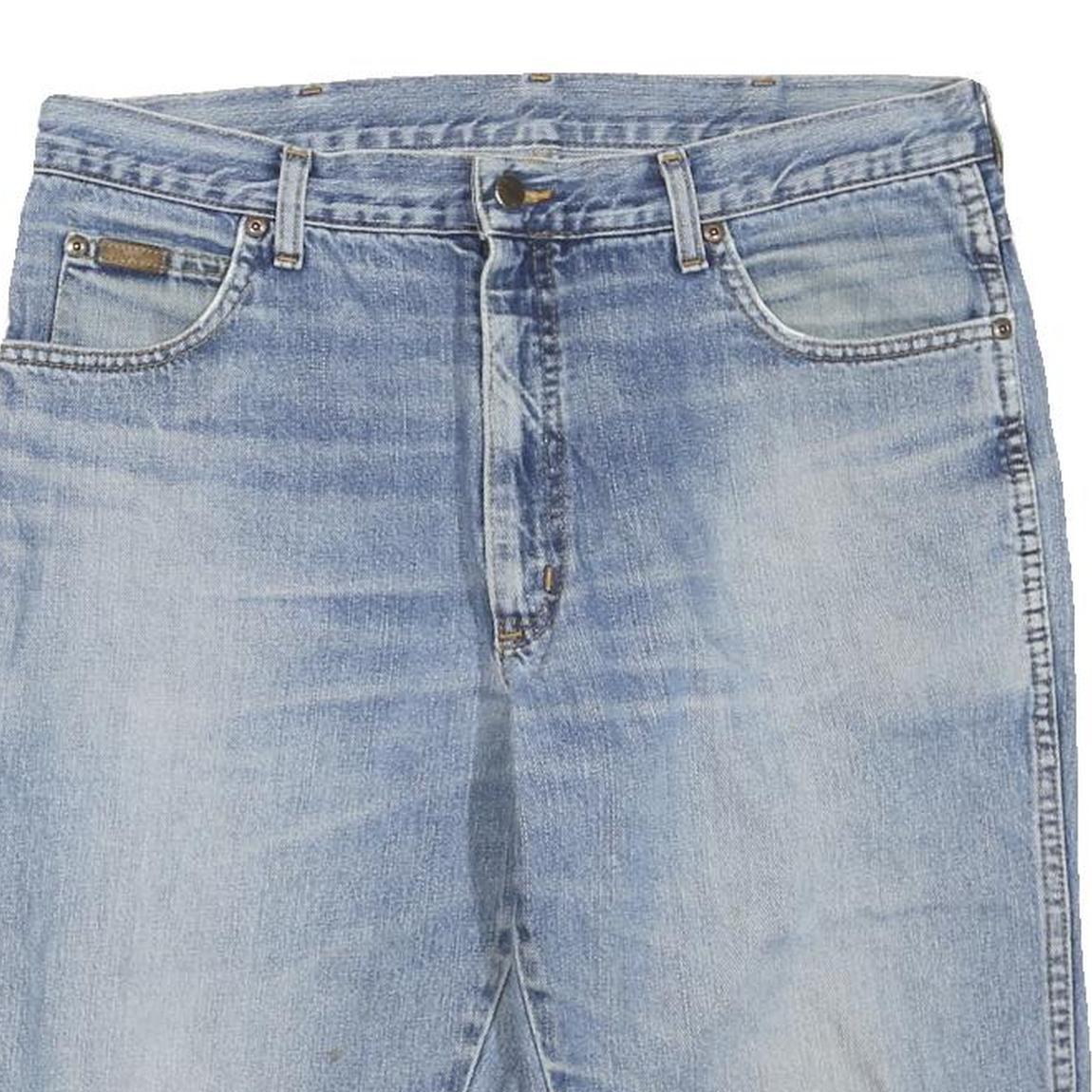 WRANGLER Womens Shorts Blue Denim L W36 Casual Cotton Blend Classic Fit