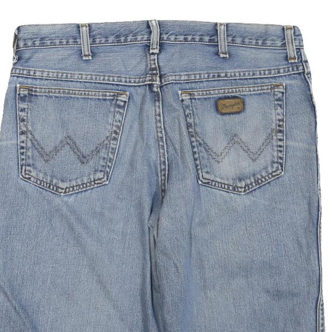 WRANGLER Womens Shorts Blue Denim L W36 Casual Cotton Blend Classic Fit