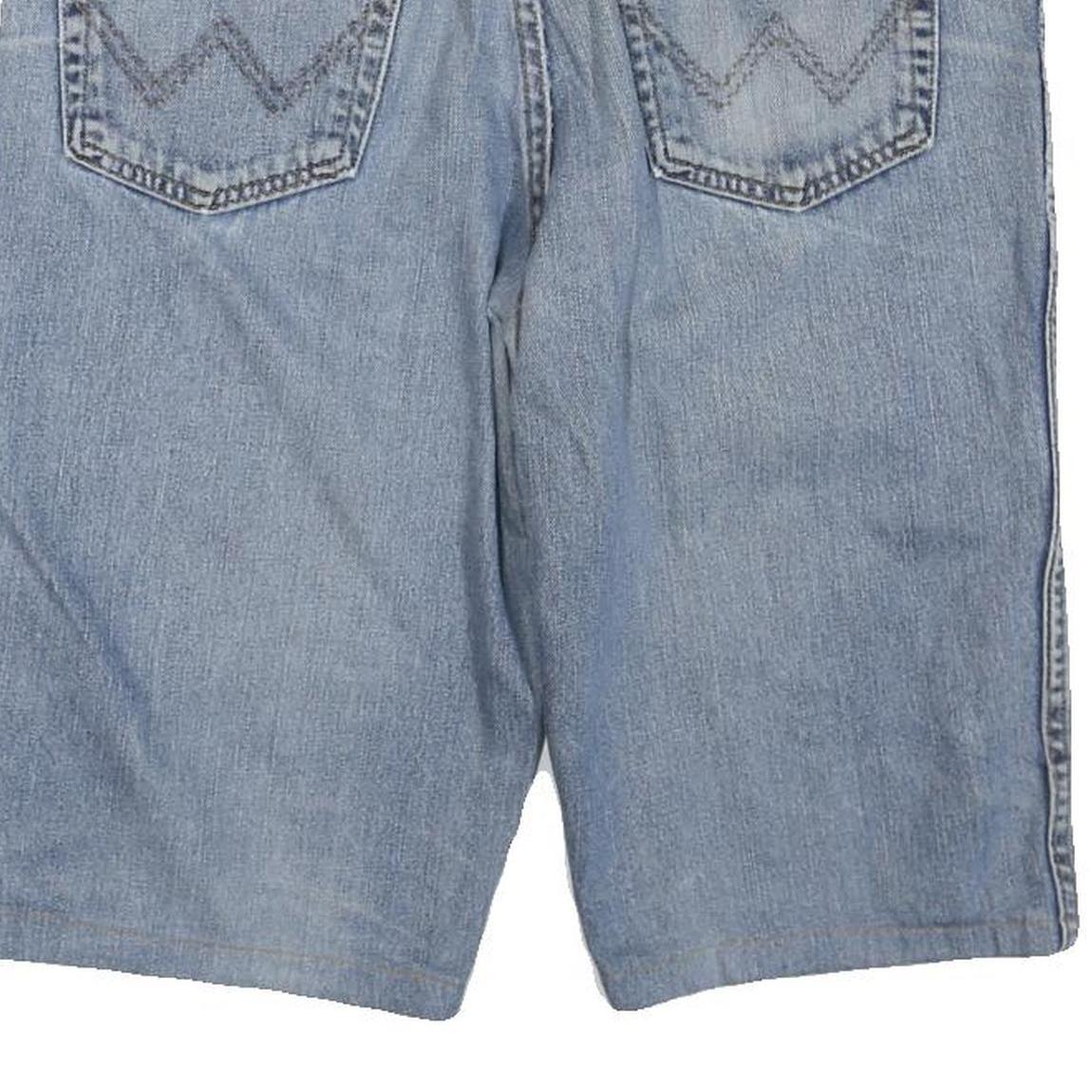 WRANGLER Womens Shorts Blue Denim L W36 Casual Cotton Blend Classic Fit