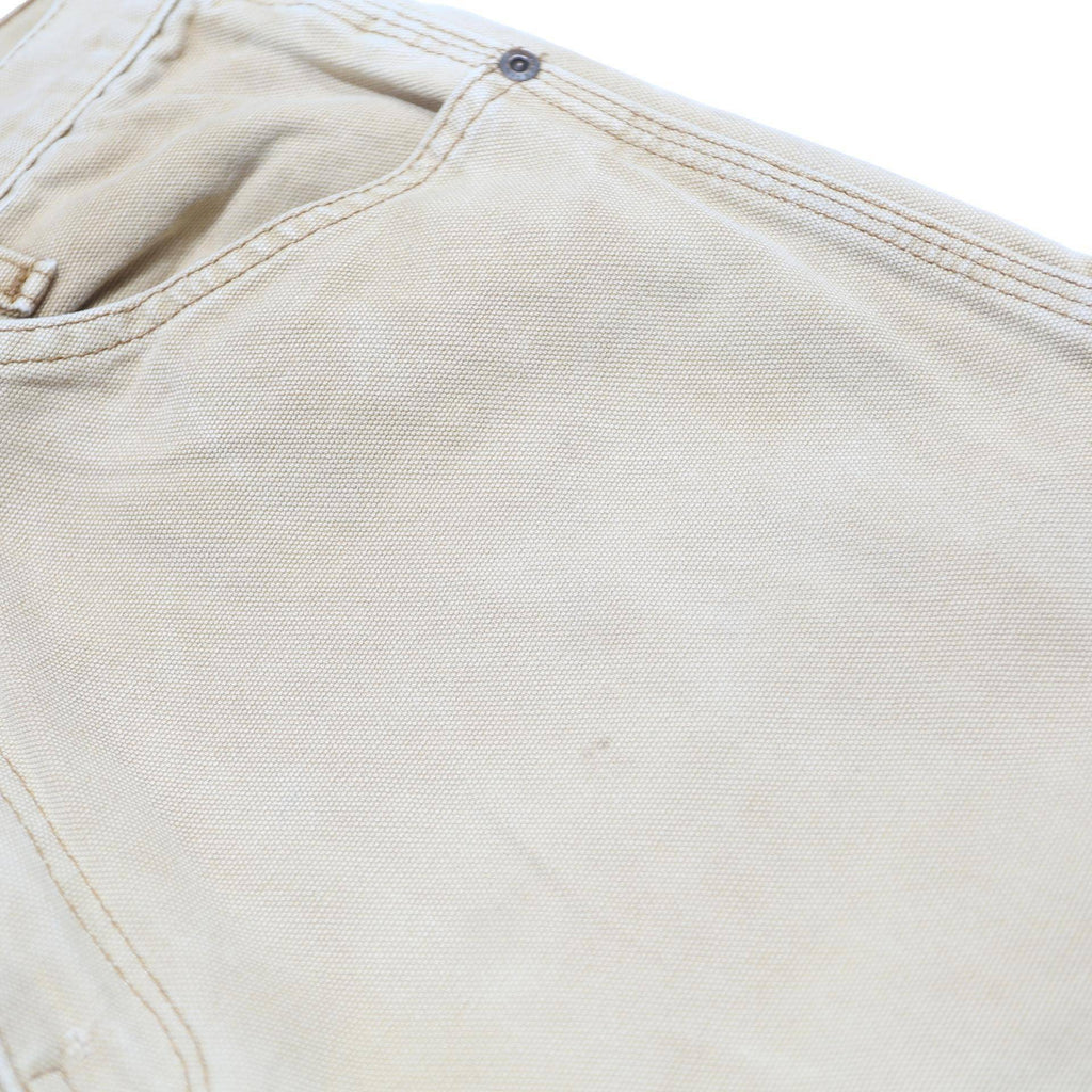 DICKIES Mens Beige Cotton Relaxed Straight Trousers W28 L30 Workwear Durable