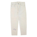 CARHARTT Womens Regular Fit Jeans White Cotton Blend W34 L30 Classic Zip