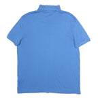 CALVIN KLEIN Mens Blue Short Sleeve Plain Polo Shirt L Casual Classic