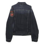 LEVI'S Girls Blue Denim Button Jacket XL Cotton Patch Pocket Classic
