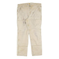 CARHARTT Mens Jeans Beige Relaxed Straight W38 L32 Workwear Cotton Blend Zip