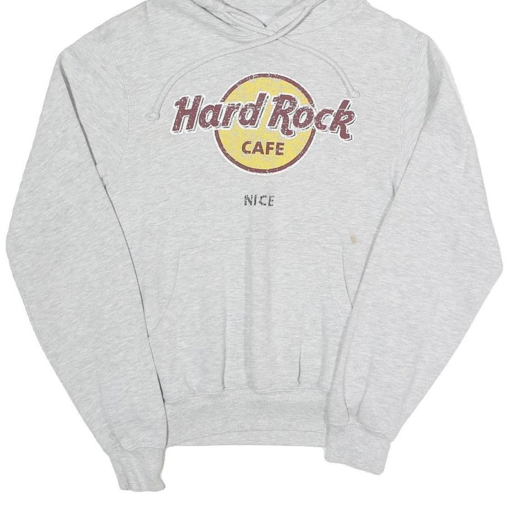 HARD ROCK CAFE Mens Grey Hoodie S Cotton Blend Pullover Casual