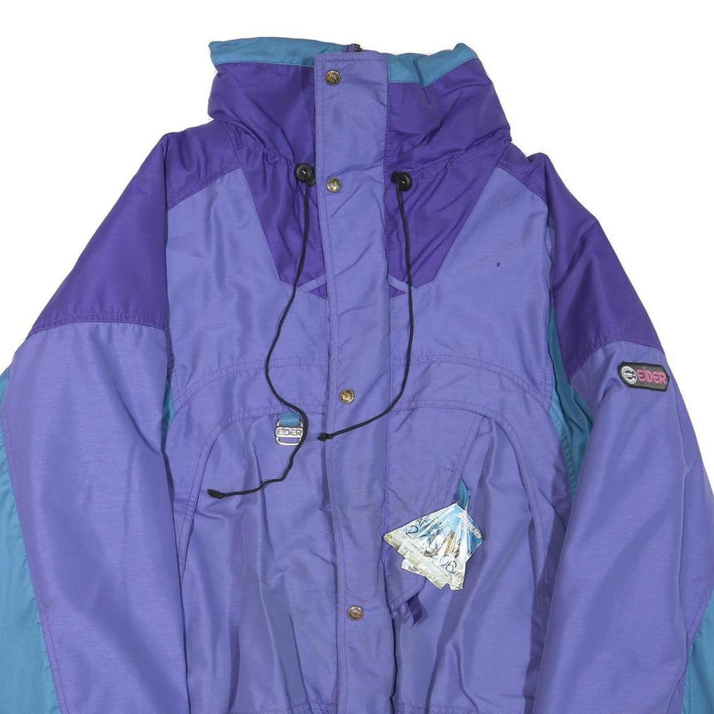 EIDER Mens Purple & Blue Outdoor Jacket 2XL Polyester Blend Zip