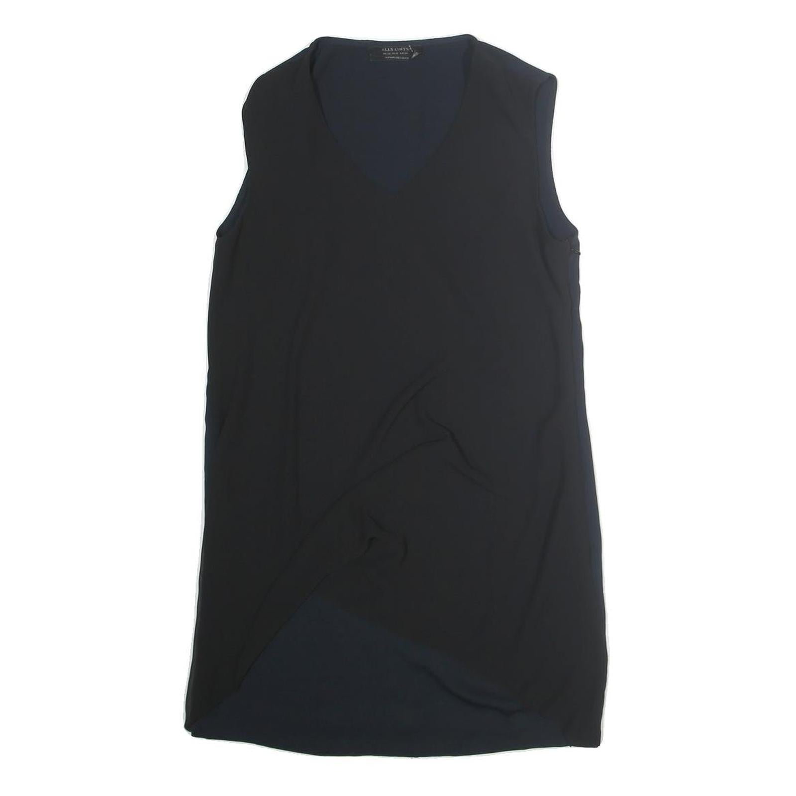 ALL SAINTS Womens Black Sleeveless Day Dress Polyester UK 10 Simple Elegant