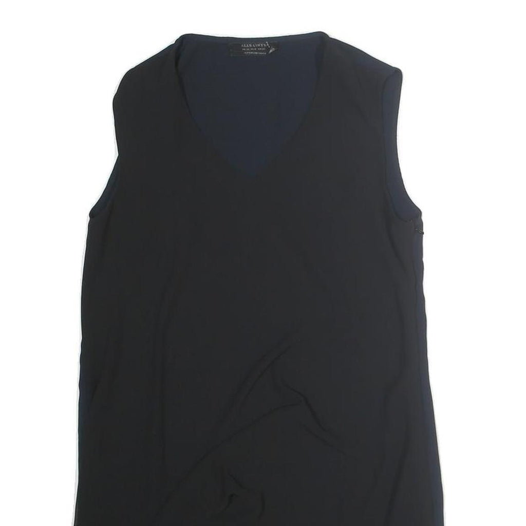 ALL SAINTS Womens Black Sleeveless Day Dress Polyester UK 10 Simple Elegant