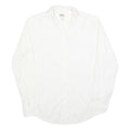 LEE COOPER Mens White Slim Fit Cotton Blend Shirt L Classic Long Sleeve Button