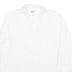 LEE COOPER Mens White Slim Fit Cotton Blend Shirt L Classic Long Sleeve Button